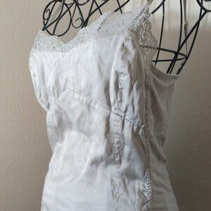 Vintage Y2K Silver Silk Cami Top